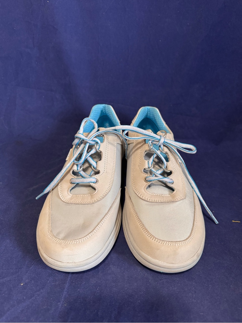 SAS Sporty Womens Size 9 W Gray Blue Athletic Walking Lace Up Shoes Sneakers